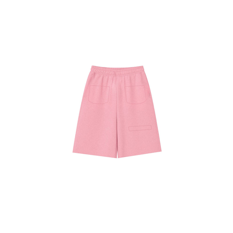 Back of the pink cotton sweat shorts